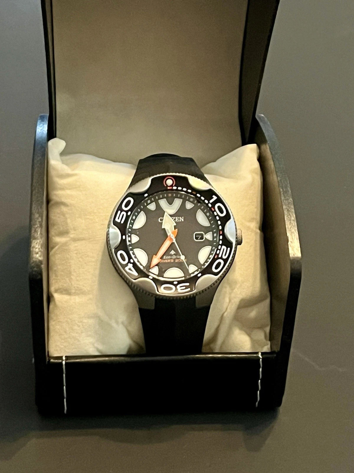 Citizen Eco-Drive Men's Promaster Dive Orca Calendar Black Watch 46MM BN0230-04E